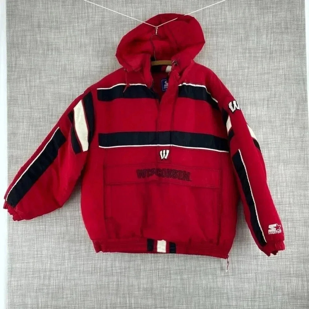 Starter pullover Wisconsin Jacket Mens XL c152